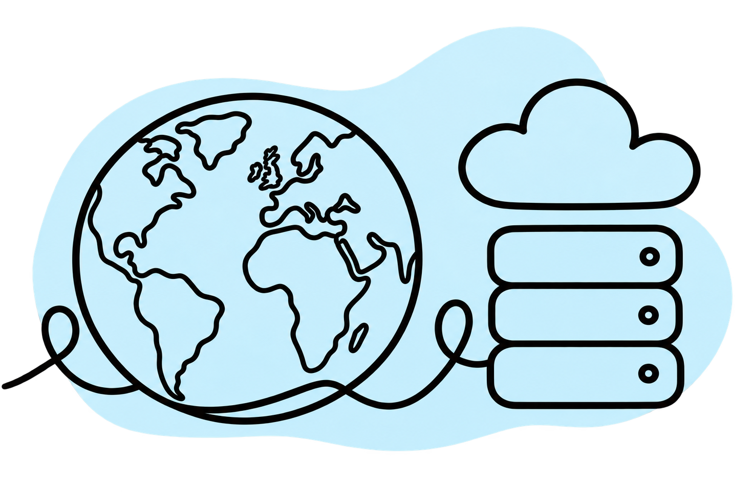 Domains and hosting illustration
