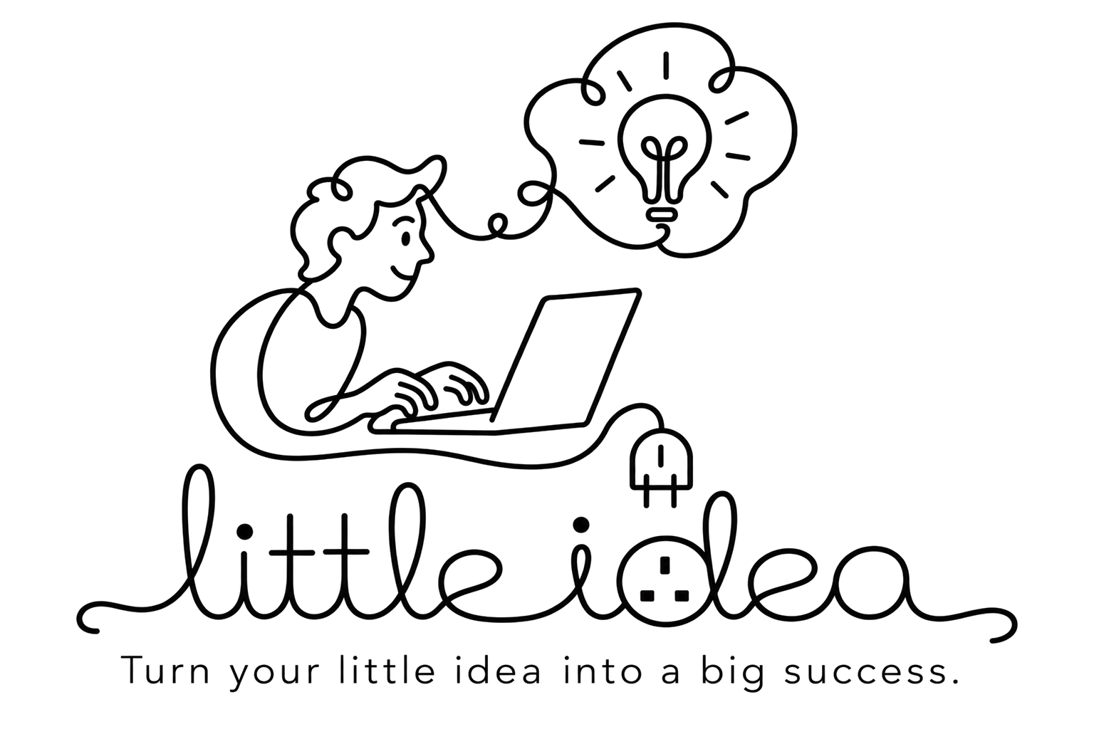 Little Idea — a person at a laptop thinking of an idea